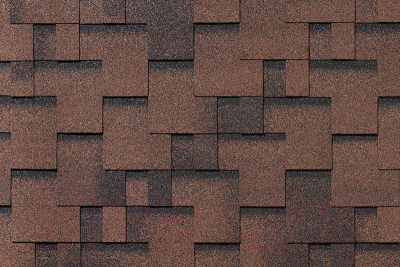 Черепица Roofshield Фемили Эко Лайт Модерн коричневый с оттенением / FL-М-49 (3м2)