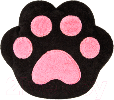 Игрушка-грелка детская Мякиши Лапа с вишневыми косточками / 644 (черный/розовый)