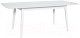 Обеденный стол Экомебель Дубна Самурай 2 90x150-200 (белая эмаль) - 