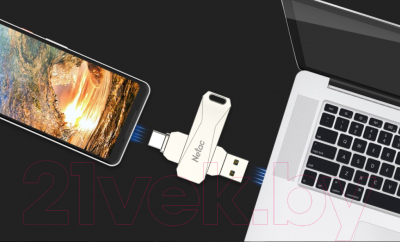 Usb flash накопитель Netac Mobile USB Drive U782C USB3.0+TypeC 64GB (NT03U785C-064G-30PN)