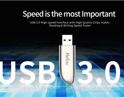 Usb flash накопитель Netac USB Drive U351 USB3.0 128GB (NT03U351N-128G-30BK)