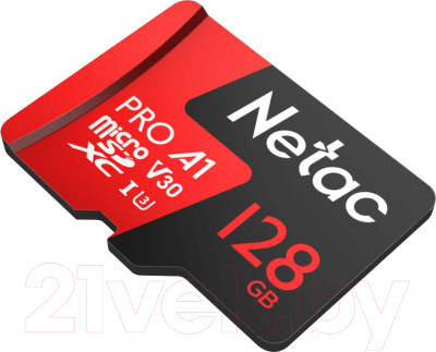 Карта памяти Netac MicroSD Card P500 Extreme Pro 128GB (NT02P500PRO-128G-R) (с адаптером)