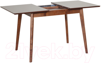 Обеденный стол Экомебель Дубна Скандинавия мини 70x105-137.5 (темный орех)
