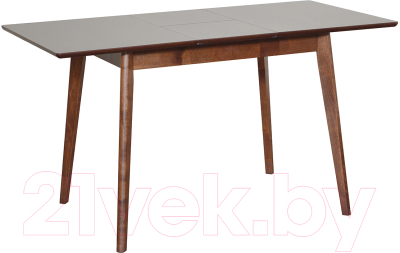 Обеденный стол Экомебель Дубна Скандинавия мини 70x105-137.5 (темный орех)
