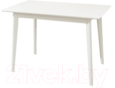 Обеденный стол Экомебель Дубна Скандинавия мини 70x105-137.5 (белая эмаль)