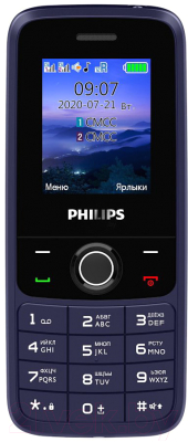 Мобильный телефон Philips Xenium E117 (темно-синий)