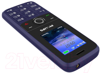 Мобильный телефон Philips Xenium E117 (темно-синий)