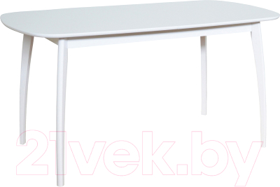 Обеденный стол Экомебель Дубна Спайдер мини 70x105-137.5 (белая эмаль)