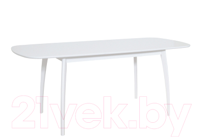 Обеденный стол Экомебель Дубна Спайдер мини 70x105-137.5 (белая эмаль)