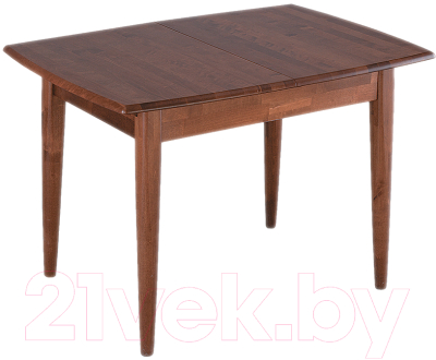 Обеденный стол Экомебель Дубна Лео 74x105-155 (темный орех)