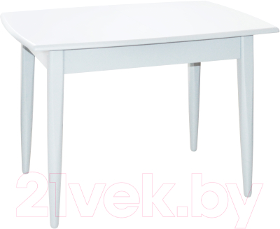 Обеденный стол Экомебель Дубна Лео 74x105-155 (белая эмаль)