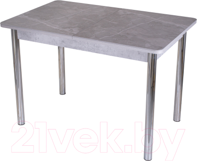 Обеденный стол Домотека Диско ПР 70x110-147 (серый матовый/серый/02)