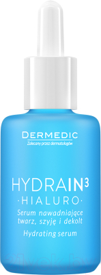 Набор косметики для лица Dermedic Hydrain3 сыворотка+крем-гель сильноувлажняющий  (30мл+50г)