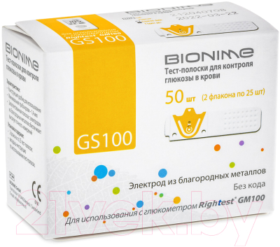 Глюкометр Bionime Rightest GM 100 (+10 тест-полосок GS100)