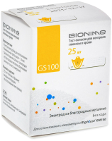 Тест-полоски для глюкометра Bionime GS100 (25шт) - 