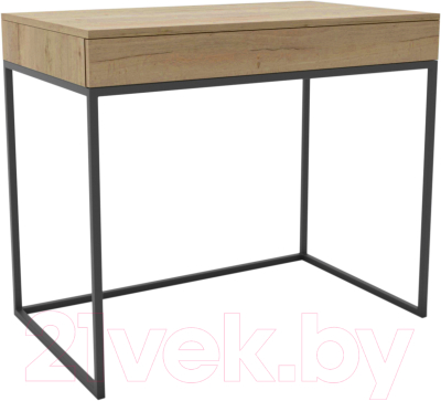 Консольный столик Hype Mebel Авелин 90x40 (черный/дуб галифакс натуральный)