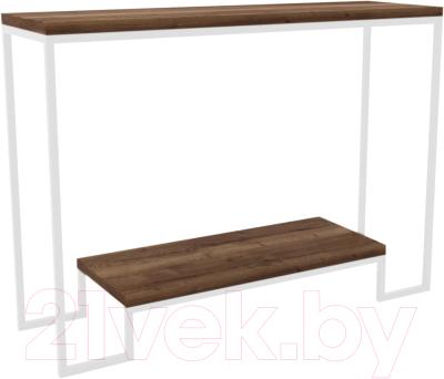 Консольный столик Hype Mebel Голд 80x35 (белый/дуб галифакс олово)