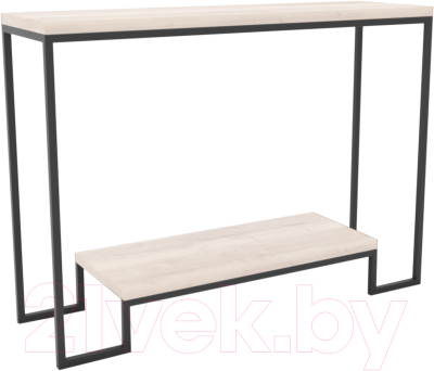 Консольный столик Hype Mebel Голд 100x35 (черный/древесина белая)