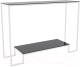 Консольный столик Hype Mebel Голд 80x35 (белый/стекло черное) - 
