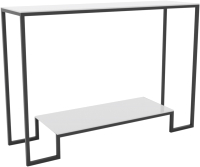 Консольный столик Hype Mebel Голд 80x35 (черный/стекло белое) - 