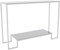 Консольный столик Hype Mebel Голд 100x35 (белый/стекло белое) - 