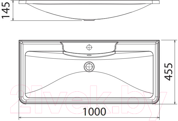 Умывальник BelBagno BB1000/455-LV-MR-ALR