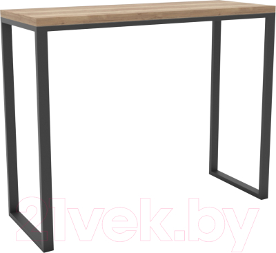 Барный стол Hype Mebel Классик 120x40x110 (черный/дуб галифакс натуральный)