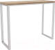 Барный стол Hype Mebel Классик 120x40x110 (белый/дуб галифакс натуральный) - 