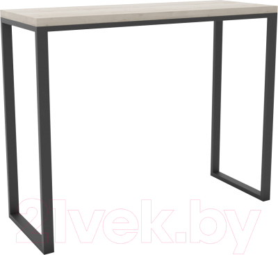 Барный стол Hype Mebel Классик 120x40x110 (черный/древесина белая)