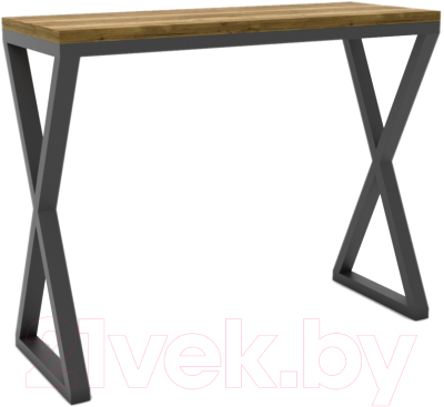 Барный стол Hype Mebel Амарион 120x40x110 (черный/дуб галифакс олово)