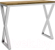 Барный стол Hype Mebel Амарион 120x40x110 (белый/дуб галифакс олово) - 