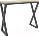 Барный стол Hype Mebel Амарион 120x40x110 (черный/древесина белая) - 