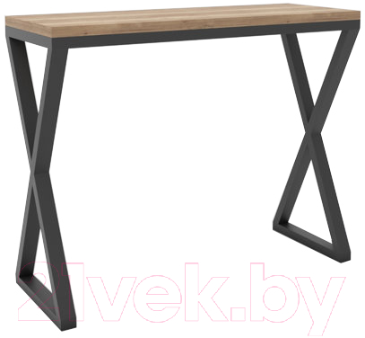 Барный стол Hype Mebel Амарион 120x55x110 (черный/дуб галифакс натуральный)