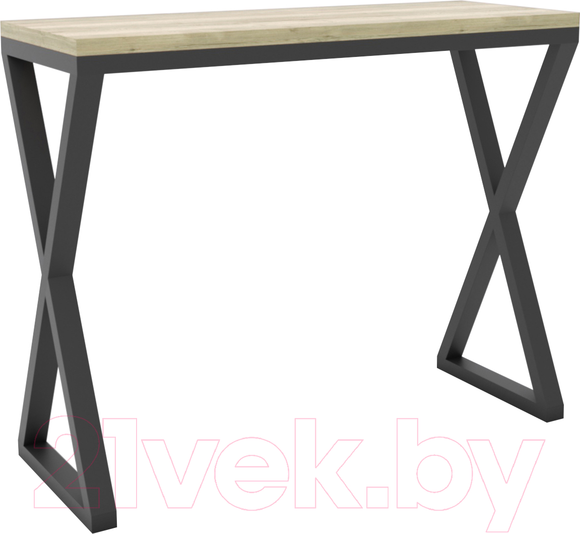 Барный стол Hype Mebel Амарион 120x55x110 (черный/древесина белая)