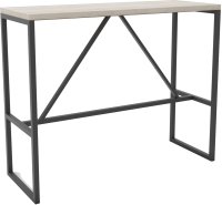 Барный стол Hype Mebel Дельта 120x40x110 (черный/древесина белая) - 