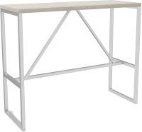 Барный стол Hype Mebel Дельта 120x40x110 (белый/древесина белая) - 