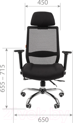 Кресло офисное Chairman 555 Lux (TW, черный)