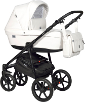 Детская универсальная коляска INDIGO Broco Eco 2 в 1 (Be 01, белая кожа) - 