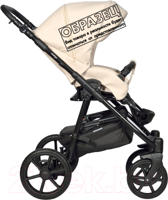 Детская универсальная коляска INDIGO Broco Eco 2 в 1 (Be 02, бежевая кожа)