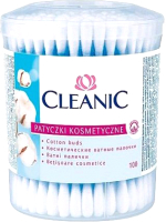 Ватные палочки Cleanic Classic круглая коробка (100шт) - 