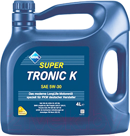 Моторное масло Aral SuperTronic K 5W30 (4л)