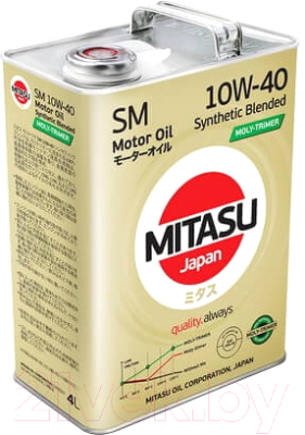 Моторное масло Mitasu Moly-Trimer SM 10W40 / MJ-M22-4 (4л)