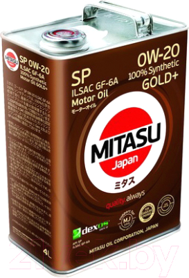 Моторное масло Mitasu Gold Plus SP 0W20 / MJ-P02-4 (4л)