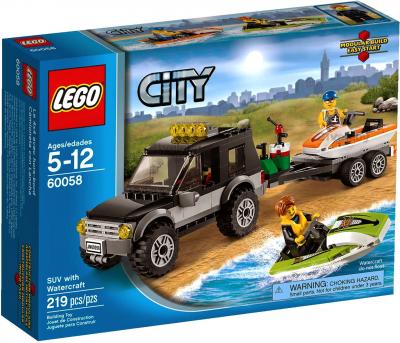 Конструктор Lego City Внедорожник с катером (60058) - упаковка