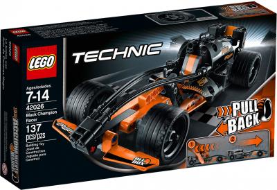 Конструктор инерционный Lego Technic Чёрный гоночный автомобиль (42026) - управление
