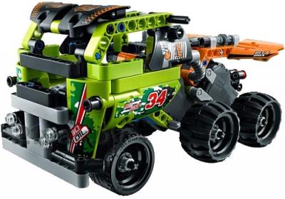 Конструктор инерционный Lego Technic Чёрный гоночный автомобиль (42026) - гоночный грузовик, который получается при совмещении с Lego 42027