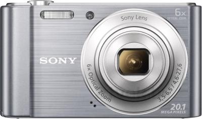 Компактный фотоаппарат Sony Cyber-shot DSC-W810 (серебристый) - вид спереди
