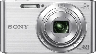 Компактный фотоаппарат Sony Cyber-shot DSC-W830 (серебристый) - вид спереди