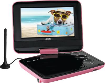 Портативный DVD-плеер BBK PL742TI (Pink) - общий вид