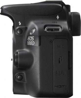 Зеркальный фотоаппарат Canon EOS 100D Kit 18-55mm III (Black) - вид сбоку